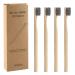 Toothbrush soft 4 pieces of wood toothbrush Natural bamboo toothbrush set biodegradable toothbrush nano toothbrush wood toothbrush toothbrush for adult trip family