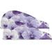 Super Absorbent White Violet Pansy Flowers Hair Towel 2 Pack - Quick Dry Hair Turbans & Twisty Wraps for Women & Girls - Buy Online on GoSupps.com