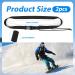 Peutier Adjustable Snowboard Binding Straps - 2 Piece Set with Snowboard Leash for Men Women and Kids Universal Ski Accessories (Black) - Buy Online on GoSupps.com