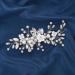 Crystal Bride Wedding Hair Clip | Catery Silver Hair Vine | Bridal Headpiece with Flower | Women's Wedding Hair Accessories - Buy Online on GoSupps.com