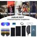 HAAYOT Polarized Cycling Sunglasses for Men Women - 5 Interchangeable Lenses - Black Frame & Blue Lens - Buy Online on GoSupps.com