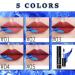 Meilury Lip Stain Set - 5 Colors Peel Off Mask Lip Gloss & Tattoo Tint Matte Lipstick for Long-Lasting Waterproof Stain - Women's Non-Stick Cup Lip Tint (5 Colors) - Buy Online on GoSupps.com