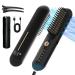 Cordless Hair Straightener Brush - Lightweight Portable Travel Hot Comb Straightener for Women - Womens Mini Hot Ionic Porta ECO Straightening Comb
