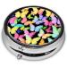 Butterflies Printed Mini Round Pill Box | 3 Compartment Medicine Organizer | Travel Pill Case for Home & Office - Buy Online on GoSupps.com