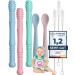Okonkn bite tube Baby 5 Set Dental Aid Baby 3 + 2 Baby Baby Beißring Baby BPA-Free Silicone Baby Accessories for Boys and Girls from 3 months + J_5 pieces