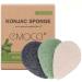 Natural organic Konjac sponge facial cleansing sponges with activated charcoal peeling made from bamboo Super gentle for sensitive body skin