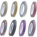 Oceaneshop 14 Colors Gold & Silver Nail Art Tape Stickers Set - DIY Rolls Decoration for Women - 1/2/3mm Striping Line - Buy Online on GoSupps.com