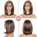 Kalyss 12'' Short Straight Lace Bob Wig - Brown with Blonde Highlights for Women - Buy Online on GoSupps.com