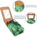 Lipstick Case Organizer | Leather Lip Gloss Holder with Mirror | Mini Tropical Palm Leaves Design - Buy Online on GoSupps.com