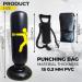 Rixi Ninja Kids Punching Bag Set | 63 inch Inflatable Black-Yellow Punching Bag for 3-12 Years Old | Includes Boxing Gloves and Air Pump - Buy Online on GoSupps.com