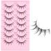 Oreola Manga Lashes with Clear Band False Eyelashes Natural Look Wispy Spiky Lashes 7 Pairs Strip Lashes Crossed Anime Lashes Look Like Individual Lashes Cluster Manga-A06 - Buy Online on GoSupps.com