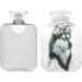 NAANLE 2L Hot Water Bottle - Watercolor Husky Design for Pain Relief & Heat Therapy | Transparent Hand Warmer & Bed Companion - Buy Online on GoSupps.com