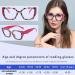 Buy AOOLIA Cat Eye Reading Glasses - Fashionable Anti-Blue Light Glasses for Women & Men - Large Frame Pink 2.5 Diopters - Buy Online on GoSupps.com