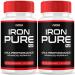 (2 Pack) Iron Pure Pro Capsules Ironpure Supplement For Men Ionpure Energy Pills Performance Booster Fast Acting Workout Fitness Stamina Endurance Lasting Drive Active Health Wellness Vitamins (120ct)