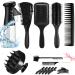 14pcs Hair Brush Set for Women and Men  Detangling Brush for Black Natural Hair  Curly Hair Brush Set with Spray Bottle for American/African Hair of 2a-4c Texture  Easier Detangling on Wash Days.