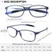 DOOViC Blue Light Filter Reading Glasses Unisex TR259-C | 9 Color Options | Blue+Black 1.25x - Protect Your Eyes Online - Buy Online on GoSupps.com
