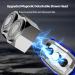Cyberpunk Mini Electric Shaver - Portable Waterproof Razor for Men Wet & Dry Travel Shaver with Smart Display Rechargeable Cordless for Home Office & Car | Gifts in Blue - Buy Online on GoSupps.com