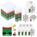 Christmas Lip Balm Bulk Sets 18 Set Christmas Lip Balm with Merry Kissmas Card & Organza Bags for Women Men Xmas Lips Balms Employee Appreciation Gifts for Coworker Employee Staff Team 18 Set-C