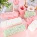 Willbond 9-Piece Spa Headband and Wrist Washband Set for Women and Girls - Coral Fleece Facial Makeup Headband, Elastic Hair Band, and Face Wash Set in Green, Pink, and White - Buy Online on GoSupps.com