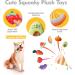 Rainbow-K9 12 Pack Dog Squeaky Toys Cute Plush Toys Stuffed Fruits Vegetables Dog chew Toy Squeaky Dog Toys for Puppy Small Dog Pets - Buy Online on GoSupps.com