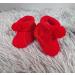 Royal Icon Newborn Baby Booties | 0-3 Months | Pom Pom Bootees | Indoor and Outdoor Use | White Red RI408 - Buy Online on GoSupps.com