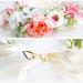 AWOCAN Women Flower Crown Headband Flower Headpiece Floral Crown Wedding Bridal Hair Garland Adjustable Flower Hair Wreath Crown for Women (WHITE+PINK-A) - Buy Online on GoSupps.com