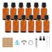 Reyshin 30ml-12Stk brown las bottle drip bottle made of glass amber glass bottle SET incl.