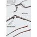 Magimodac Anti Blue Light Reading Glasses for Men & Women - Prescription Metal Frames Narrow Style 1.0 Diopters Includes Pencils - Enhance Vision & Protect Eyes - Buy Online on GoSupps.com