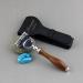 Razor for men made of wood with 5 edges Compatible men's razor & leather bag for safety suitable for wet shaving - gift for men