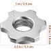 Imikeya 2-Piece Screw Cap for Standard Dumbbell Bars - Non-Slip Spinlock Closures 25mm Diameter - Weight Lifting Accessories - Silver - Buy Online on GoSupps.com