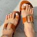 CLSQLXYJZC Women Pu Leather Orthopedic Bunion Corrector Flat Slippers - Brown - Size 5.5 - Buy Online on GoSupps.com