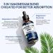 Triple Magnesium Complex Supplement 500mg with Ashwagandha, L-Theanine & Vitamin B6 - Liquid Drops for Calm, Stress Relief, Sleep & Muscle Support - 2 Fl Oz Lemon - Buy Online on GoSupps.com