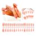 FEIlei 30Pcs Long Press on Nails Coffin French Fake Nails Tip Gradient Acrylic Nails Glossy False Nails for Women Girls
