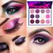 MEICOLY Glitter Eyeshadow Palette - 12 Colors, Pressed Shimmer Pigmented Mineral Makeup for Long-Lasting Matte Mermaid Eyes - Purple Pink Ultra Palette - Buy Online on GoSupps.com