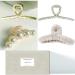 4pcs Large Whaleline Hair Clips for Women Metal Pearl Faux Fur Non Slip Hair Accessory