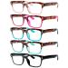 Eyekepper Stylish Reading Glasses for Women 5-pack Mixed Color +2.5 Mix 2.5 x
