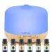 HAPPTWS 500ml Essential Oil Diffuser Set - Cold Mist Humidifier and Diffuser 2-in-1 4 Timers and 7 Color Settings No Water Auto Shut Off Suitable for Room Yoga Room Office Yellow-2