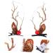minkissy 2 Pairs Luminous Antler Hair Clip Reindeer Ears Clips Christmas Hair Antlers Clips Xmas Deer Antler Hair Barrettes Reindeer Antlers Xmas Hairpins Summer Non-woven Fabric Ear Clip - Buy Online on GoSupps.com