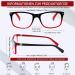 Kerecsen 3 Pack Women's Reading Glasses - High Quality Comfortable Rectangular Glasses (1.00 Deep Red) - Stylish Reading Aid for All Occasions - Buy Online on GoSupps.com
