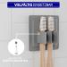 Lobux 2x Self-Adhesive Toothbrush Holder - Super-Resistant Soft-Touch Silicone for Bathrooms Mirrors & Showers - Light Gray - Buy Online on GoSupps.com