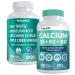 Calcium D3 K2 B12 (1pk) and Liver Support (1pk) Supplement Bundle - Potent Vitamins for Bone Heart Liver Function & Immune Support - Non-GMO Vegan Gluten-Free