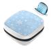 GIAPB Sanitary Napkin Storage Bag Period Bag Tampon Bag Makeup Bag Pad Pouch Snowflake Blue Pattern Color5403