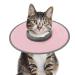 Cat Recovery Collar Vivifying Cat Cone Adjustable Cat Neck Protective Cat Collar Waterproof Elizabethan E Collar for Cats Kittens Puppies after Surgery to Stop Licking Wounds (Pink Size M)