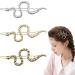 3 Pieces Vintage Snake Hair Clips Gold Hair Clips Metal Hairpins Punk Hair Styling Accessories for Women and Girls
