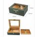 Cigar Humidor Leather Cedar Wood Cigar Cabinet with Digital Hygrometer Humidifier Cigar Accessories to Accommodate 50 Cigars Brown - Buy Online on GoSupps.com