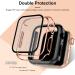 Charlam Compatible with Apple Watch Case 44mm SE Series 6 5 4 with Tempered Glass Screen Protector 2 Pack Classy Slim Overall Guard Case Cover Rose Gold Edge Black & Rose Gold Edge White Bumper Black/White 44mm - Buy Online on GoSupps.com