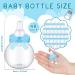 48 Pcs Mini Baby Bottles for Baby Shower Favors - Blue, Clear Plastic Milk Bottle with Bow Knots for Newborn Baptism Party Decor - Buy Online on GoSupps.com