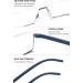 Shop Magimodac Blue Light Filter Reading Glasses - Ultra-Light TR90 Frame for Men & Women 1.5 Diopters Includes Glasses Case - Buy Online on GoSupps.com