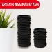 120PCS Black Hair Ties Set - No Metal Elastics for Thick & Curly Hair - Ponytail Holders for Men, Women, Kids - 4mm Rubber Bands - Buy Online on GoSupps.com