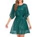 Buy HANXIULIN Women's Elegant Winter Evening Dress | Casual Short Glitter & Sequin Cocktail Dress - International Shipping Available - Buy Online on GoSupps.com